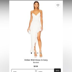 Bardot Ember Dress in Ivory - Size 4 - Worn Once